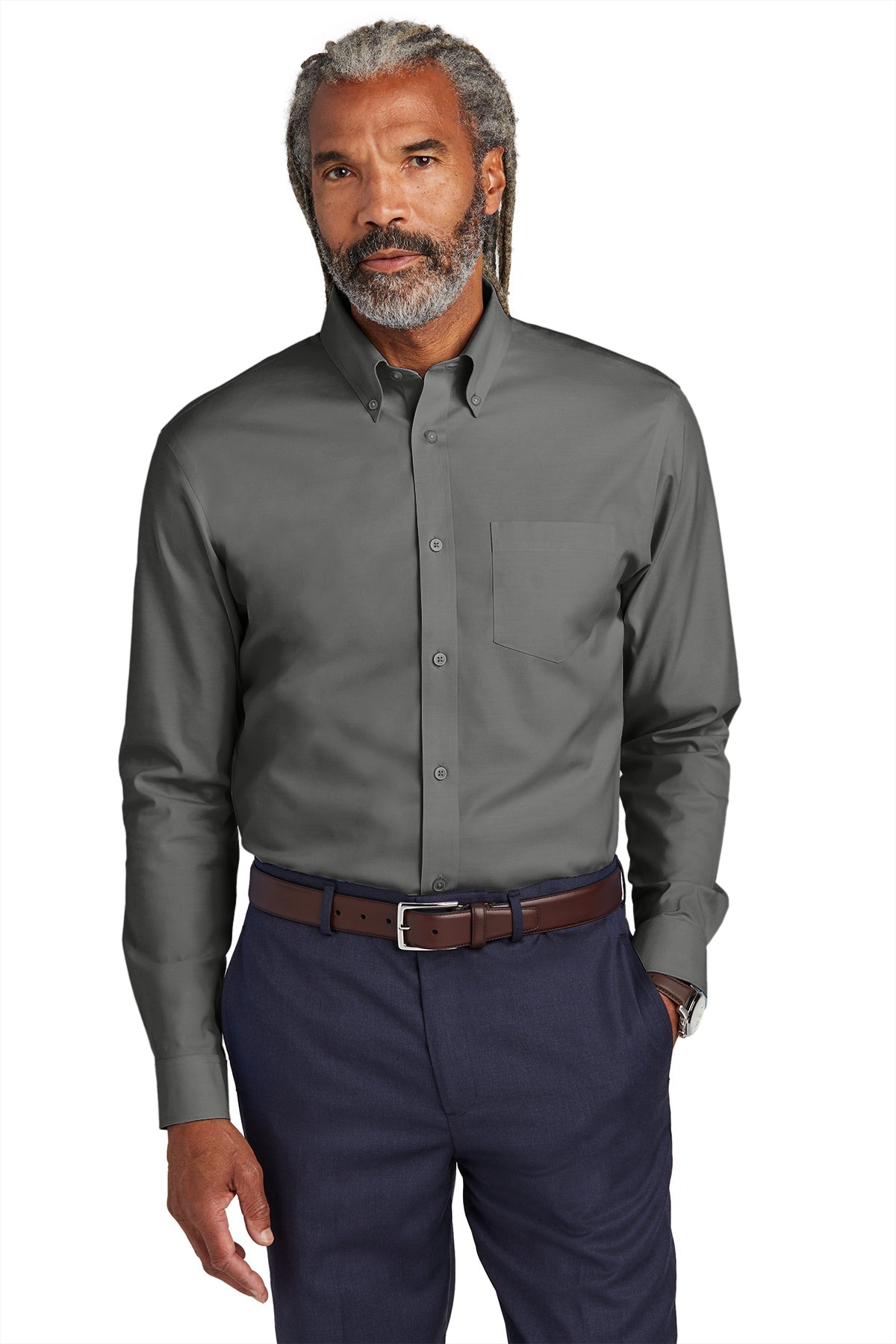 Brooks Brothers® Wrinkle-Free Stretch Pinpoint Shirt-BB18000