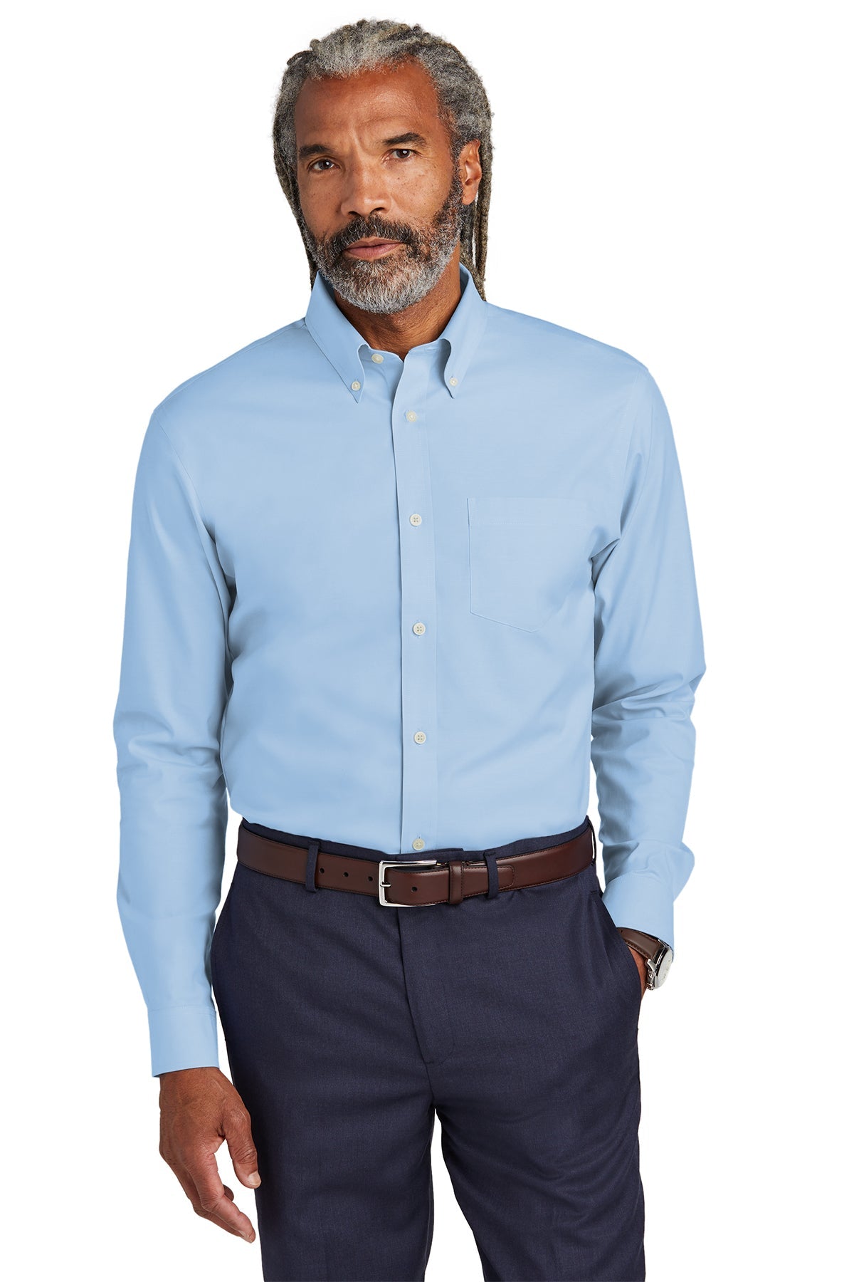 Brooks Brothers® Wrinkle-Free Stretch Pinpoint Shirt-BB18000